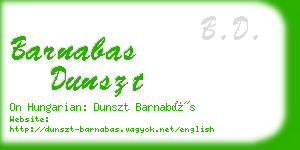 barnabas dunszt business card